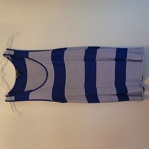 Cable & Gauge Women's Blue Striped Tank Top | Size Large